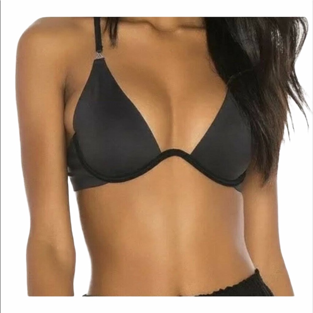 FREE PEOPLE Ari Bra Neo Underwire Deep V Black - Picture 3 of 10